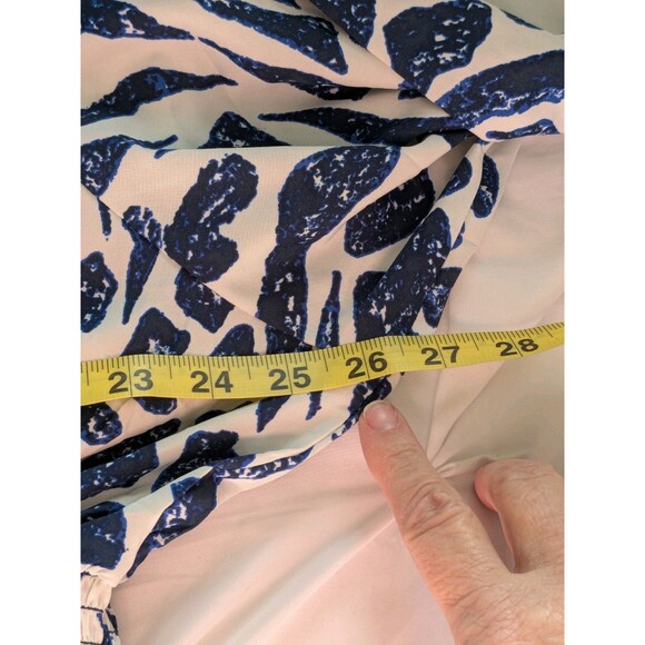 Girl Soul Dress Women's 3X Abstract Blue White Print Western Fit & Flare Midi - Picture 10 of 12